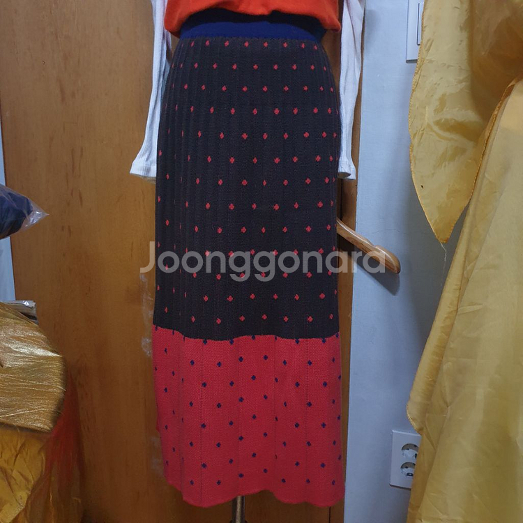 밴딩스커트 주름스커트 롱스커트 니트스커트--1