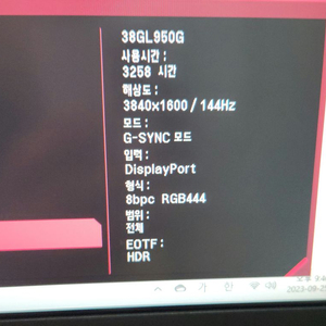 LG 찐싱크 모니터 38GL950G