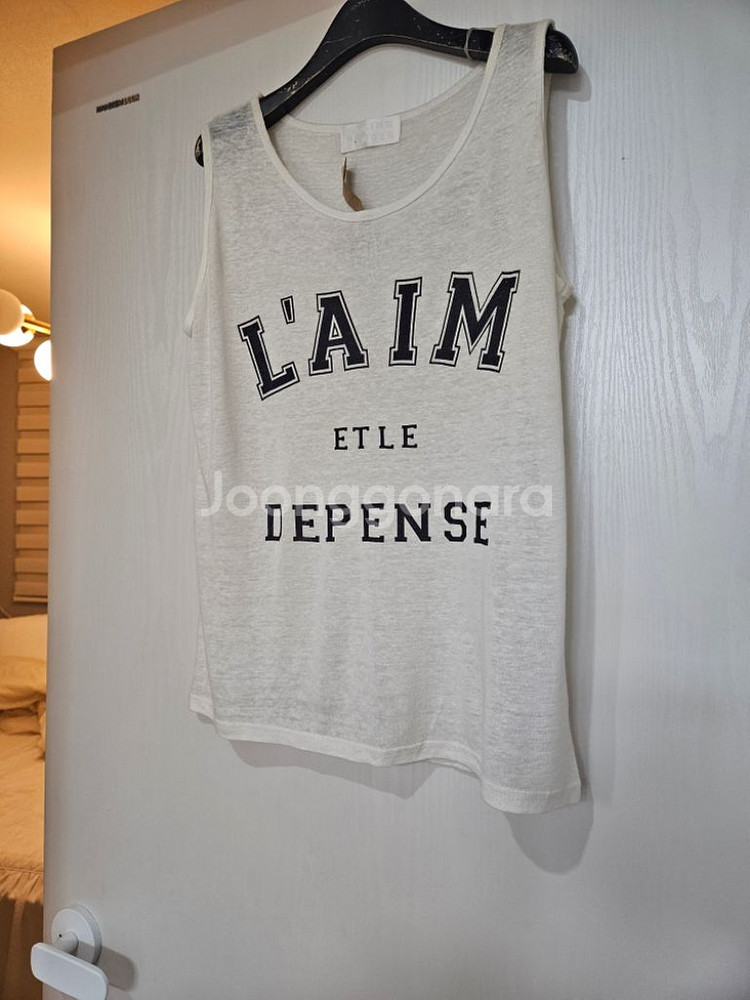 [새상품]레터링 민소매 데일리나시--2