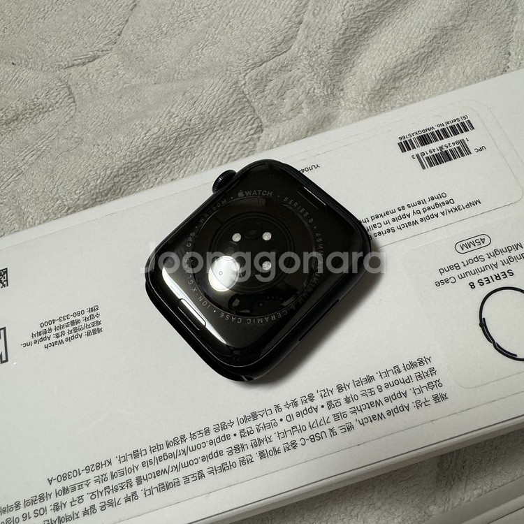 애플워치8 45mm gps 미드나이트 신품급 풀박스--2