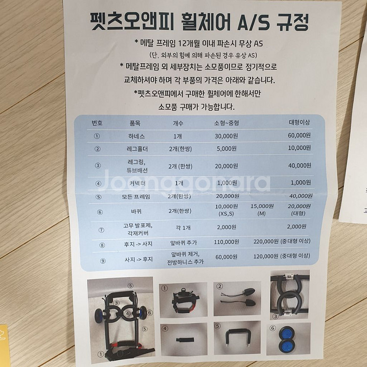 애견 휠체어 (펫츠오앤피)--7