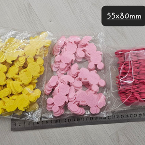 펄트장식 미키마우스 3색 50개 일괄