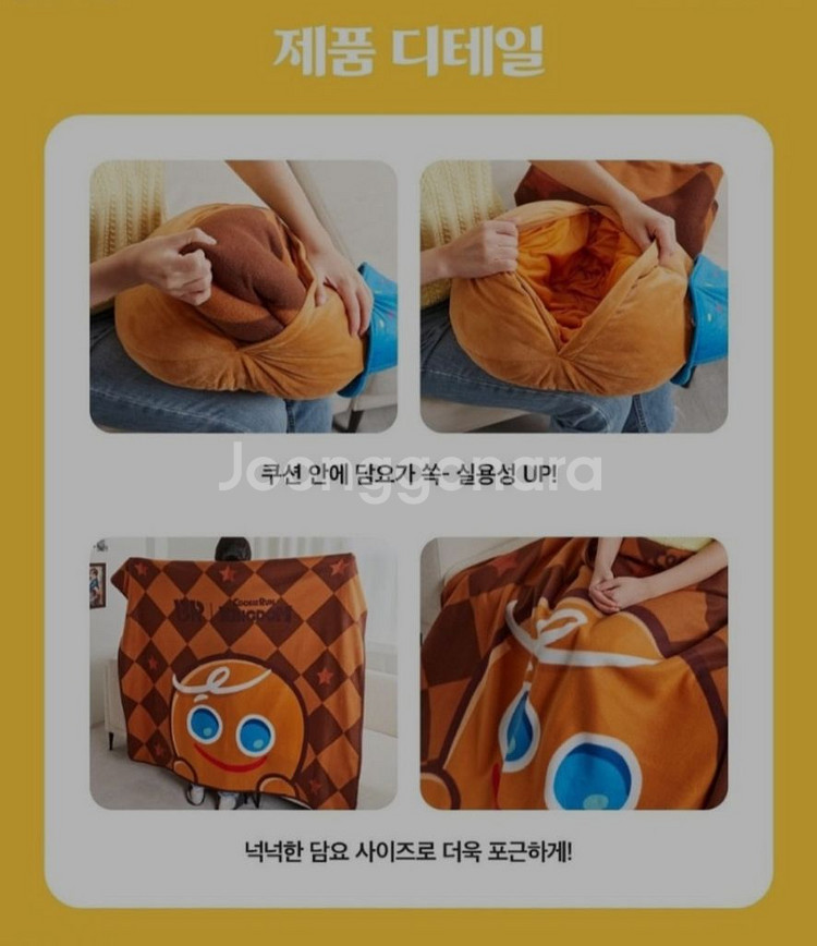 배스킨라빈스 쿠키런쿠션담요--2