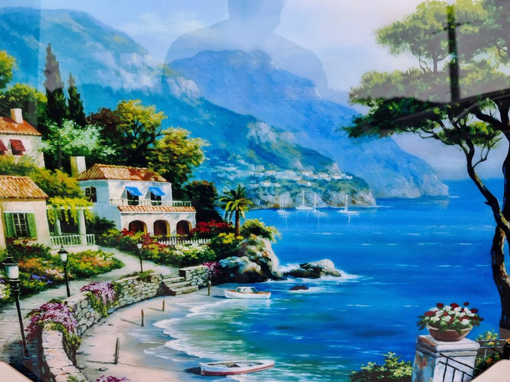 인테리어 장식 호수가풍경 그림 벽걸이 액자--3