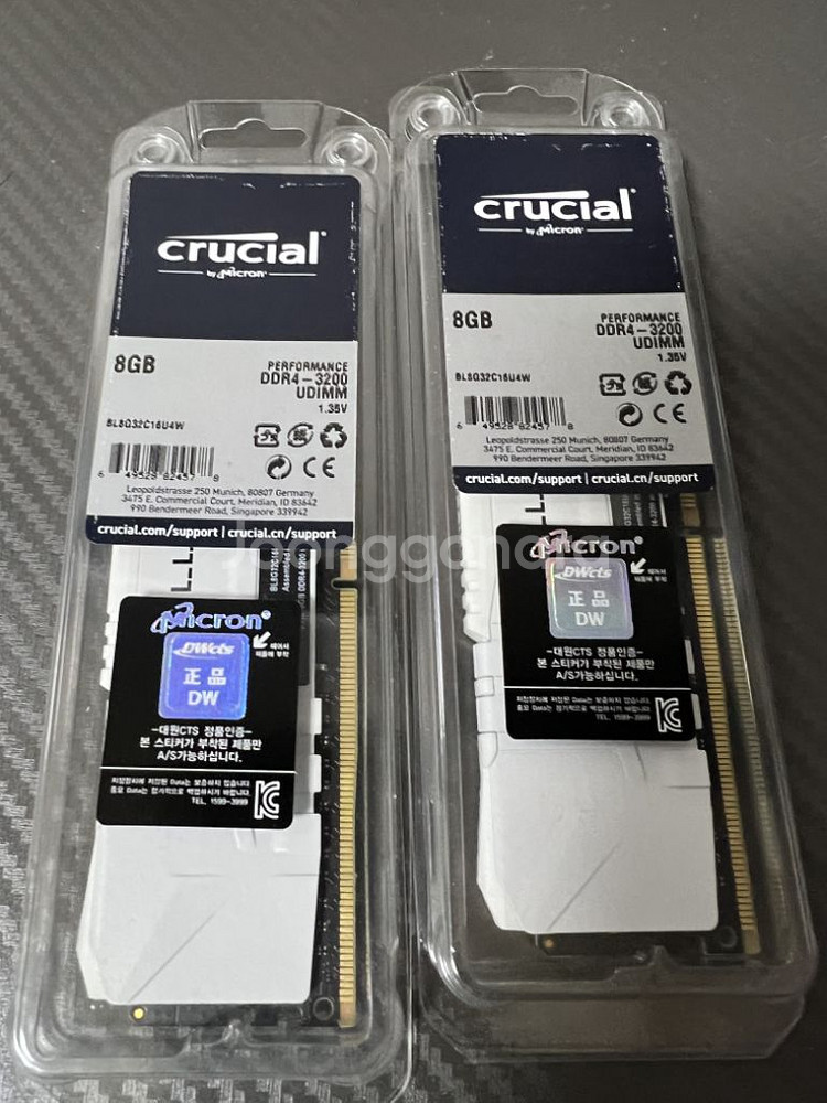 crucial ram DDR4-3200 8+8팝니다--0