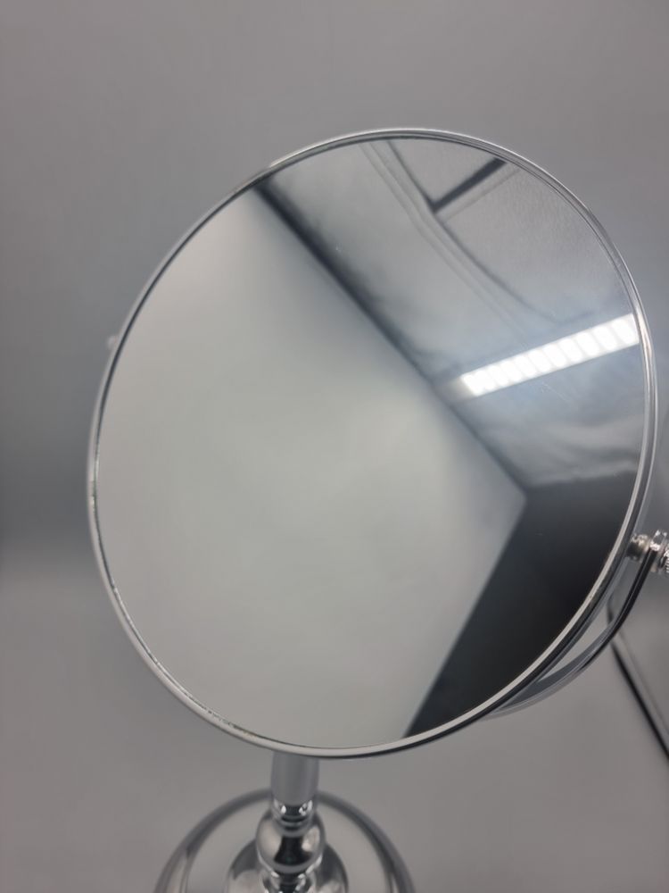 실버크롬도금 양면 탁상스탠드거울 확대경 대사이즈 342--3