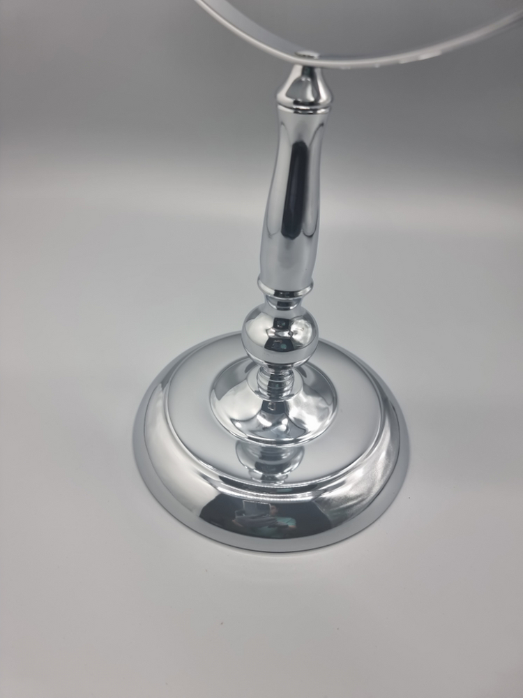 실버크롬도금 양면 탁상스탠드거울 확대경 대사이즈 342--1