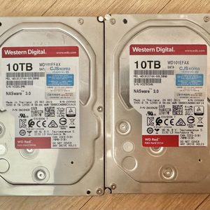 WD RED 10TB HDD 하드 판매 (총2개)