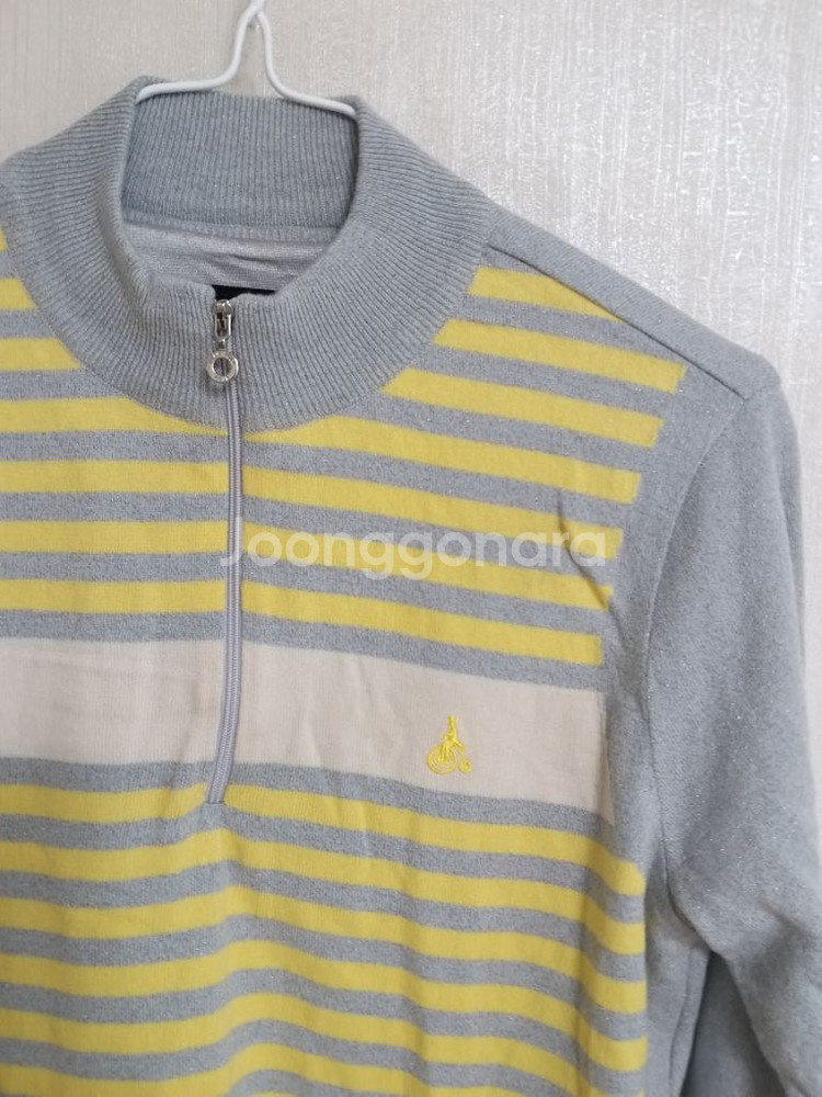 여성 빈폴골프 울.방풍 반집업니트(스판95)--1