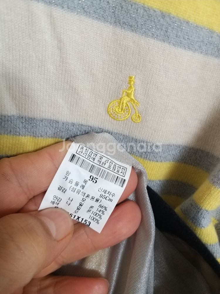 여성 빈폴골프 울.방풍 반집업니트(스판95)--4