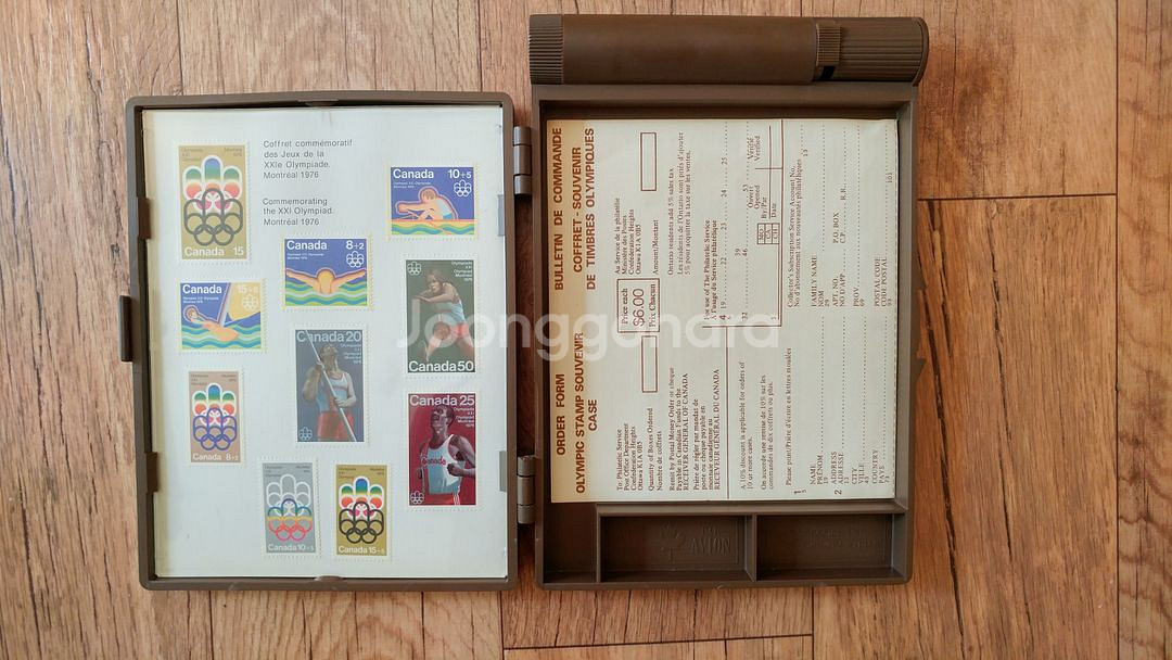 1976년 몬트리올 올림픽 기념품, 우표 12종 수록--1