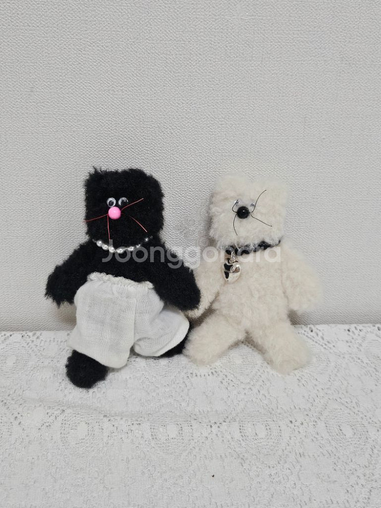 (두개세트) 모남희 블핑이+흰색빤쮸+진주목걸이, 크림이--1