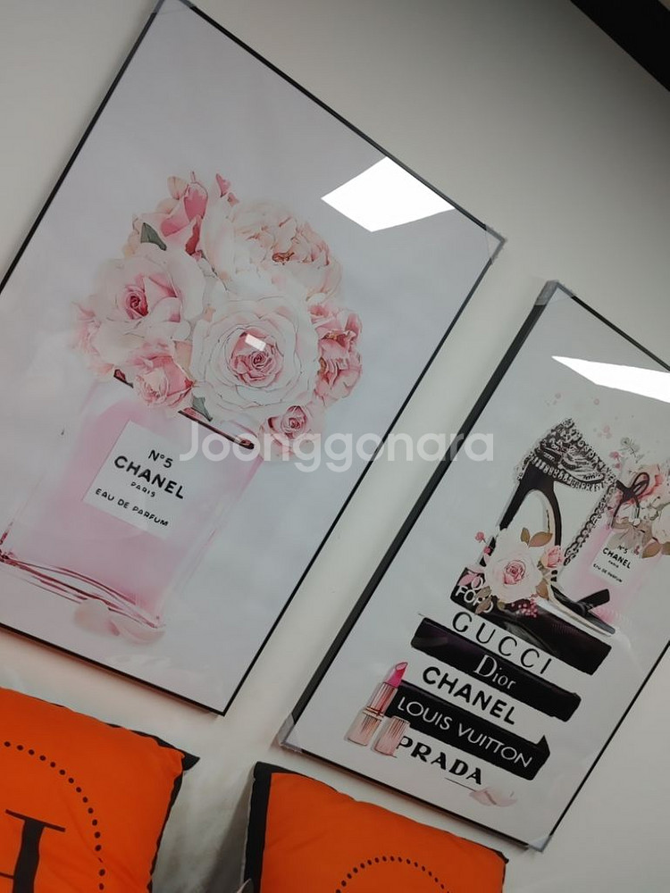 샤넬 명품 꽃 대형 신발 그림 액자 팝아트 인테리어액자--7