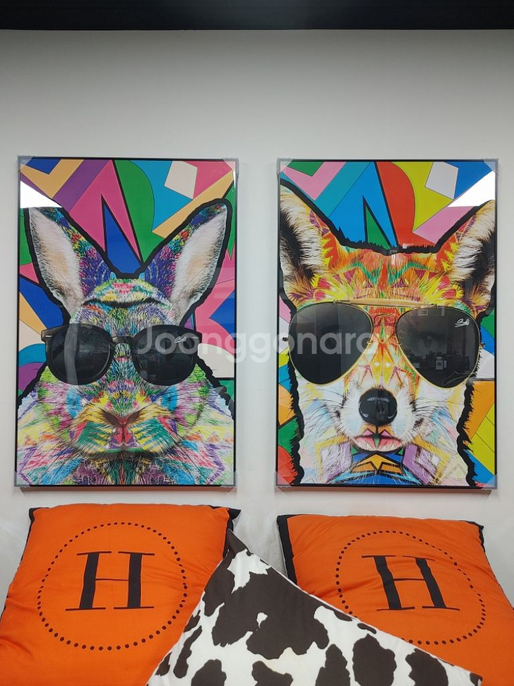 토끼 반려동물액자 반려동물그림 대형 팝아트 그림 액자--5