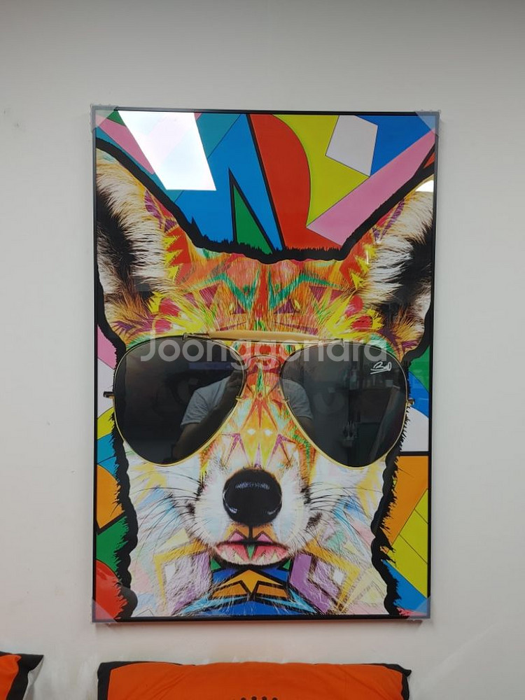 강아지 토끼 대형 반려동물 그림 액자 팝아트 인테리어--7