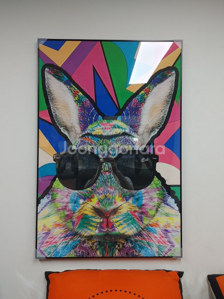 강아지 토끼 대형 반려동물 그림 액자 팝아트 인테리어--8