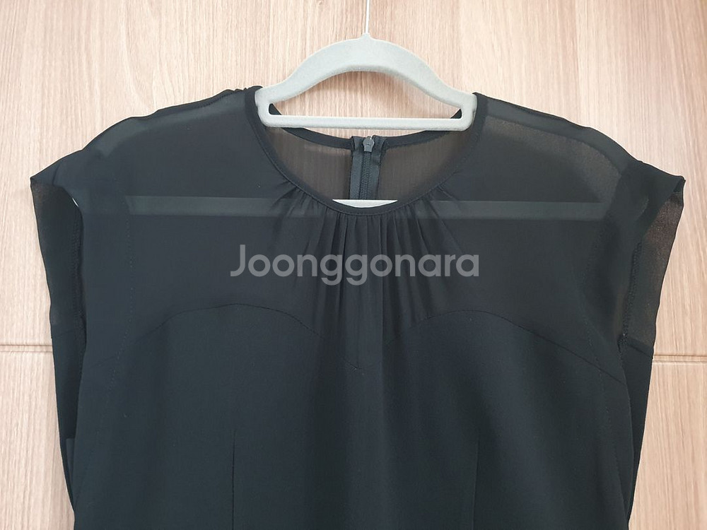 블랙 원피스 정장 오피스룩 시스루 포멀룩 여성의류--2