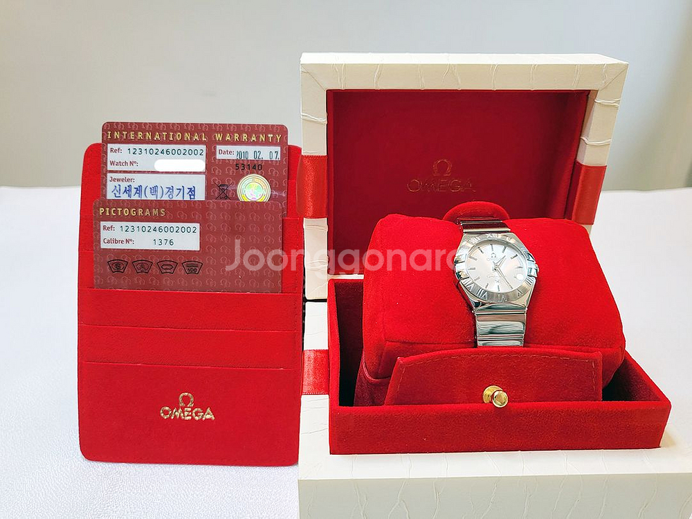 오메가 컨스틸레이션 쿼츠 24mm 여성메탈시계--1