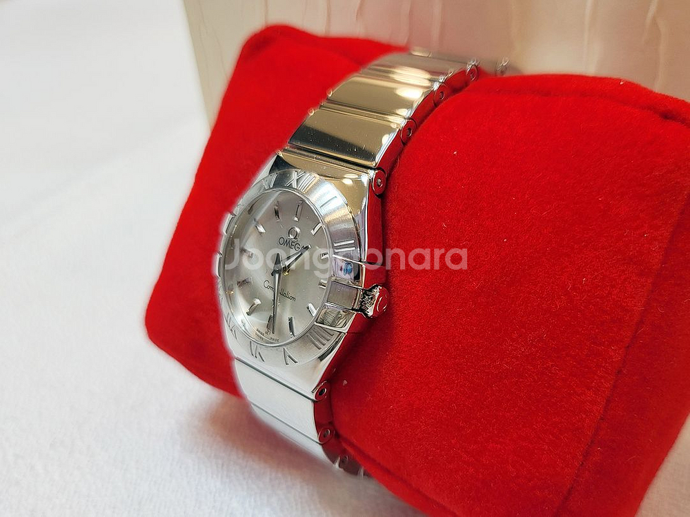 오메가 컨스틸레이션 쿼츠 24mm 여성메탈시계--4