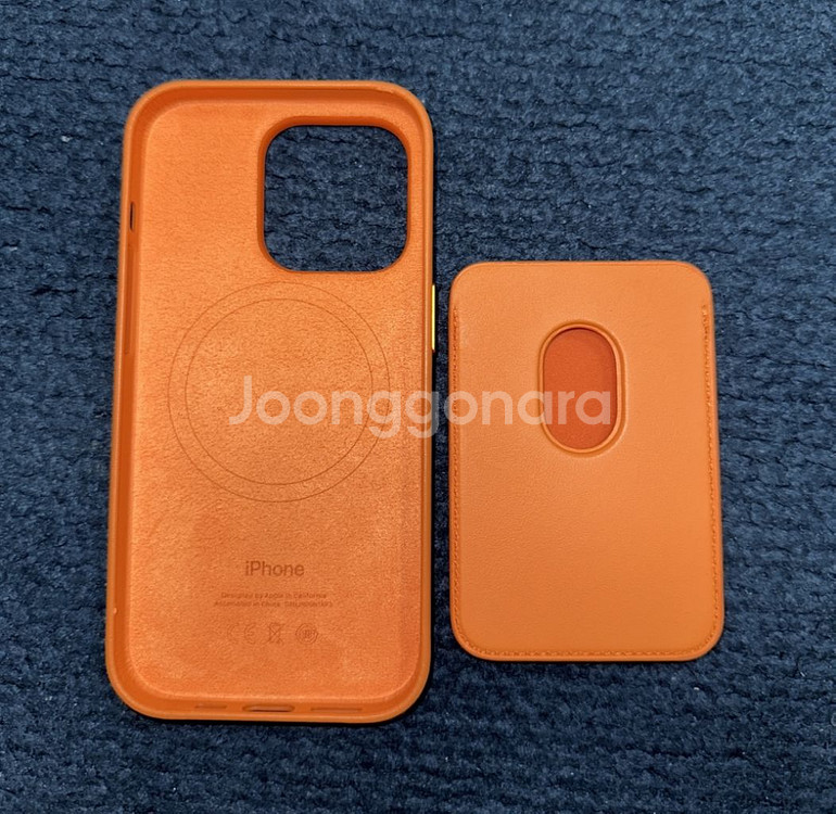 아이폰14프로 정품 가죽케이스 + 카드 케이스--1