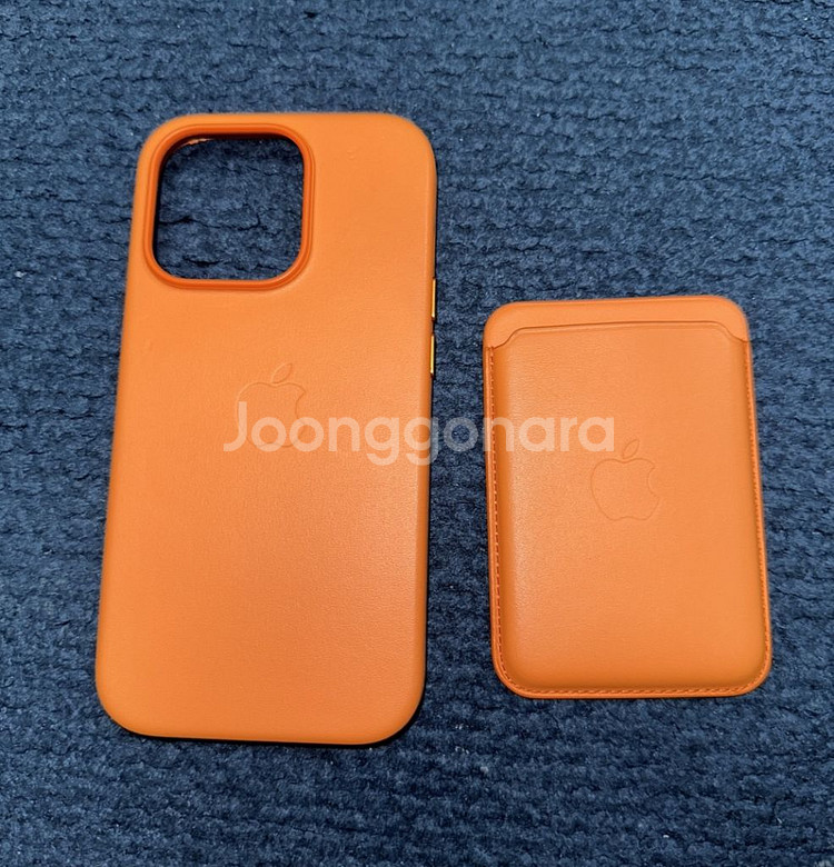 아이폰14프로 정품 가죽케이스 + 카드 케이스--0