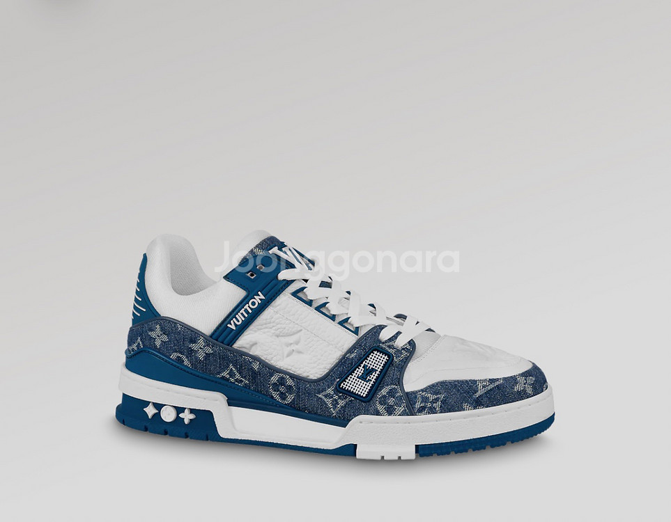 [새상품 급처]루이비통 트레이너 LV 스니커즈 데님--1