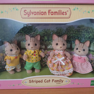 실바니안 줄무늬 고양이 가족 미개봉 새상품