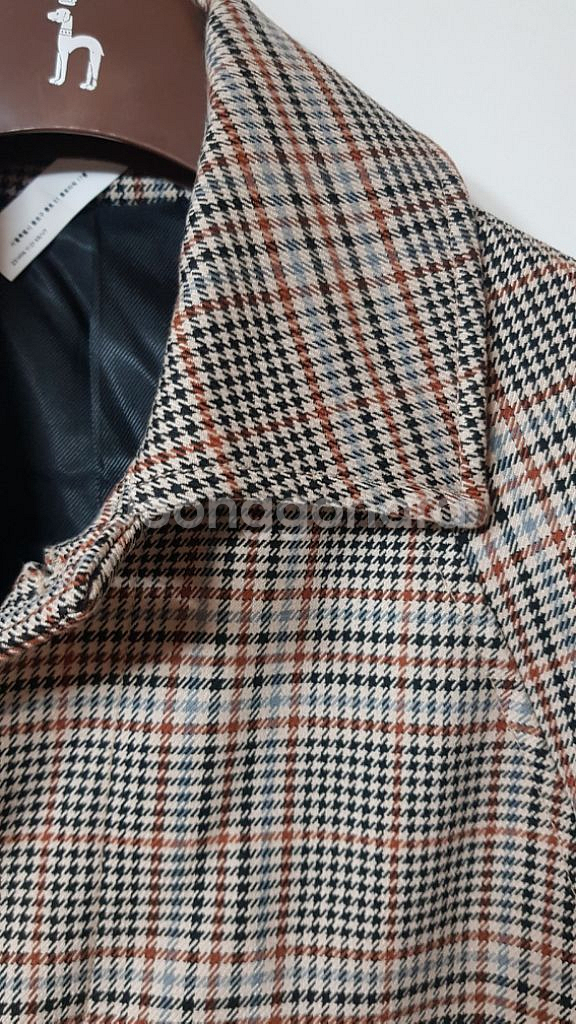 H&M 글렌체크 트렌치코트 새상품 100--3