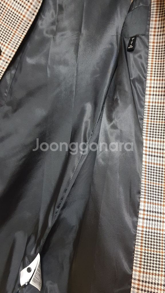 H&M 글렌체크 트렌치코트 새상품 100--6