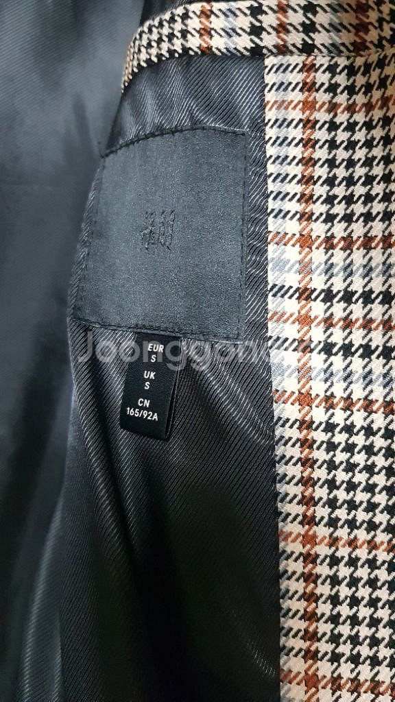 H&M 글렌체크 트렌치코트 새상품 100--7