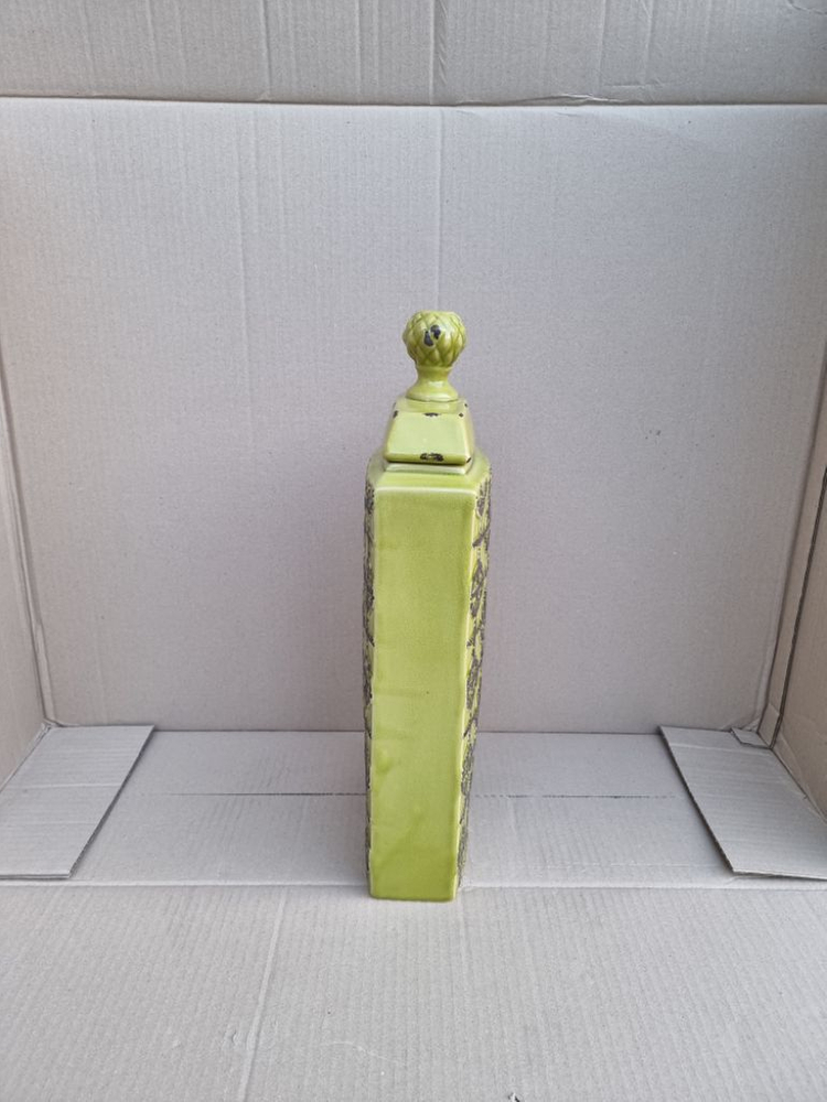 그린 컬러 세라믹 도자기 화병--5