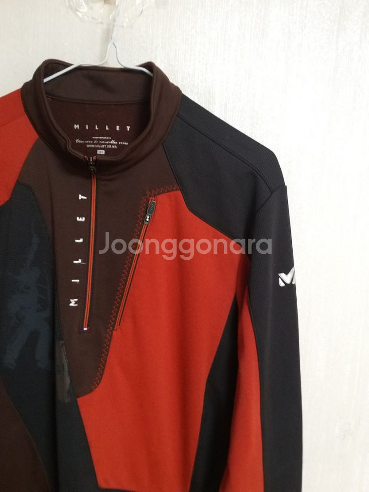 남성 밀레 기모 겨울 등산티셔츠 (스판100)--1
