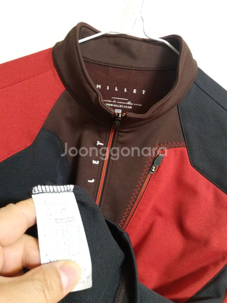 남성 밀레 기모 겨울 등산티셔츠 (스판100)--4