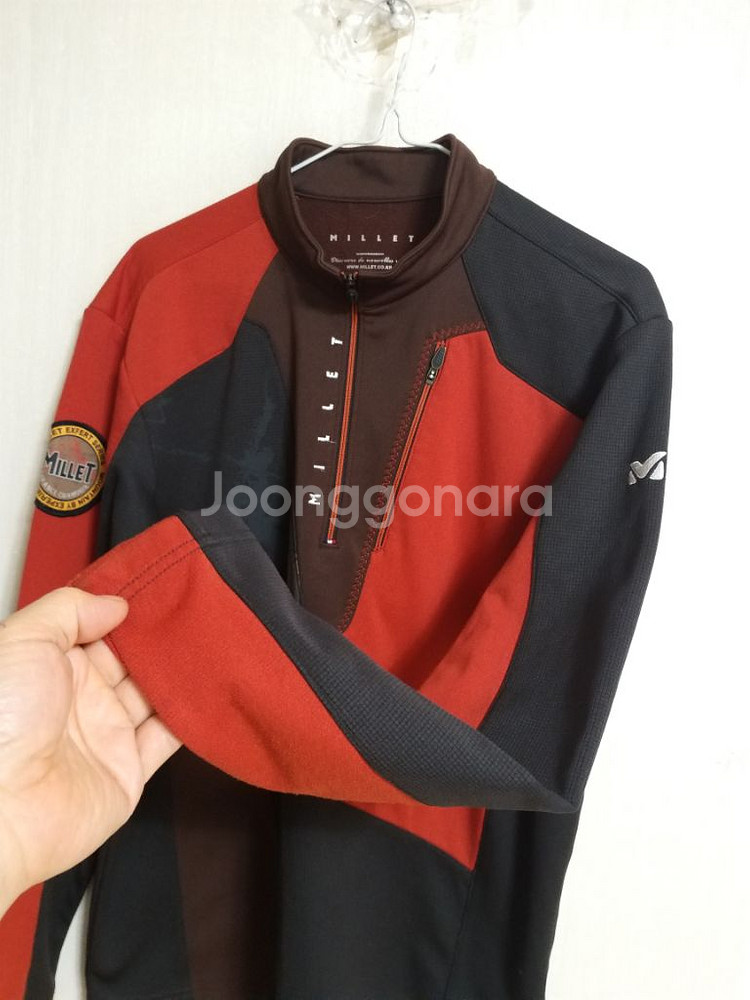 남성 밀레 기모 겨울 등산티셔츠 (스판100)--3