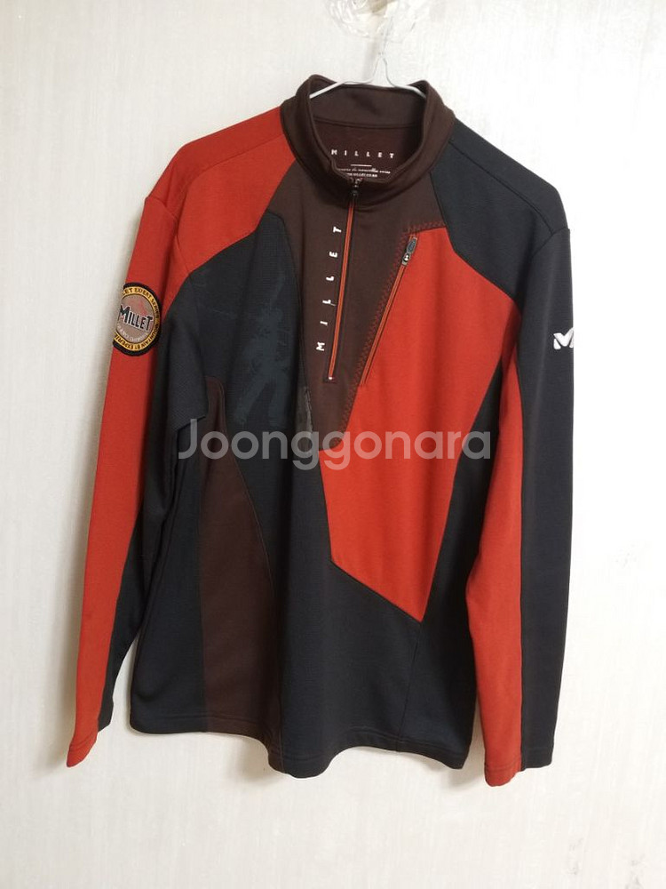 남성 밀레 기모 겨울 등산티셔츠 (스판100)--6