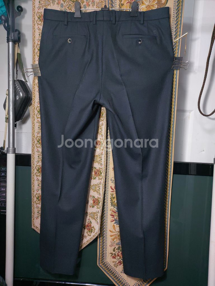 100(38-40) 클럽캠브리지 모직 슬랙스 바지--1