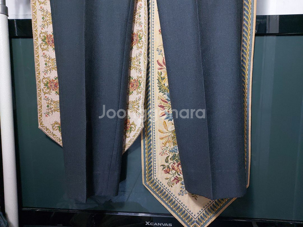 100(38-40) 클럽캠브리지 모직 슬랙스 바지--2