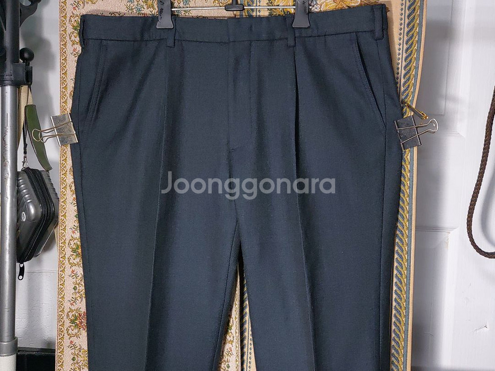 100(38-40) 클럽캠브리지 모직 슬랙스 바지--3