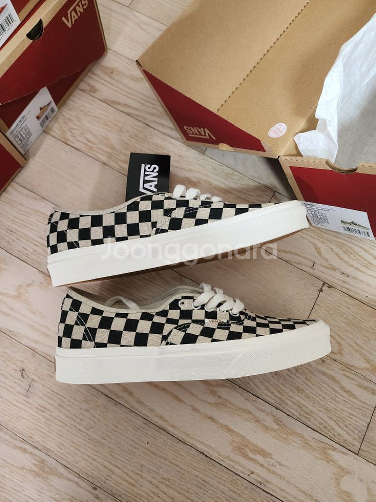 반스 체커보드 어센틱,남여공용,반스(255),새상품--3