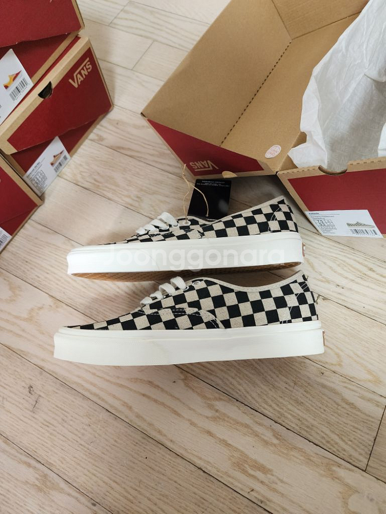 반스 체커보드 어센틱,남여공용,반스(255),새상품--4
