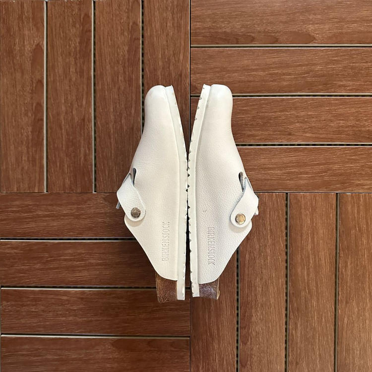 버켄스탁 보스턴 화이트 레더 41 260-265--1