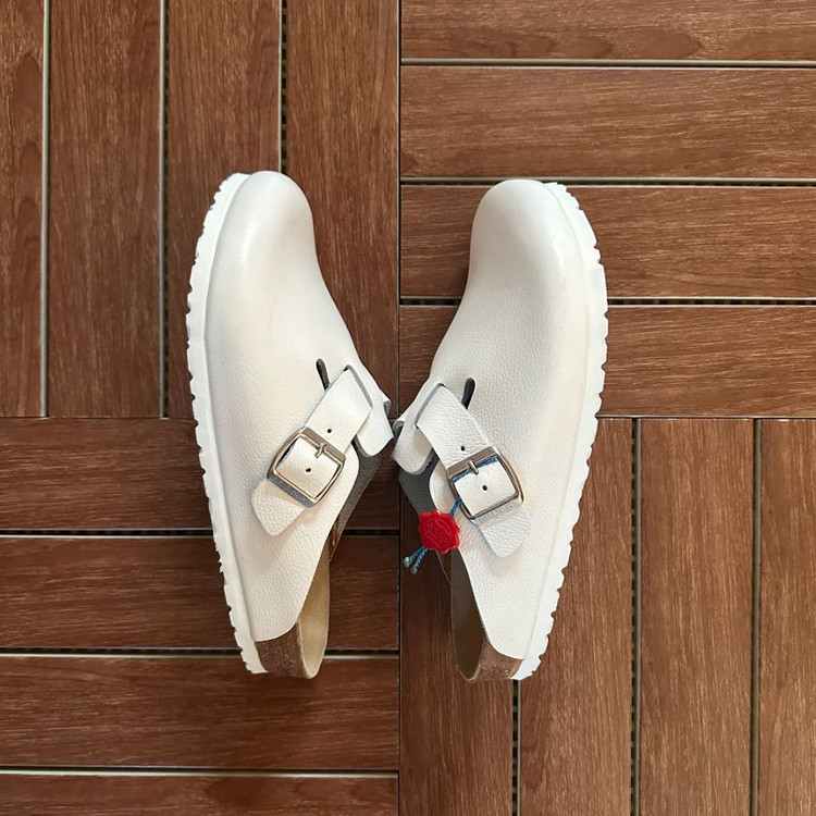 버켄스탁 보스턴 화이트 레더 41 260-265--2