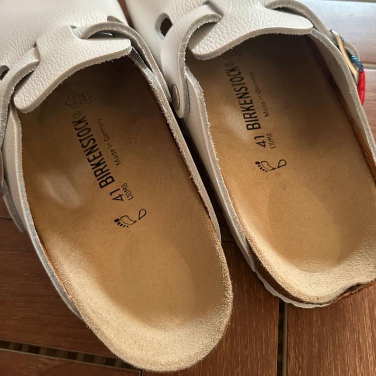 버켄스탁 보스턴 화이트 레더 41 260-265--3