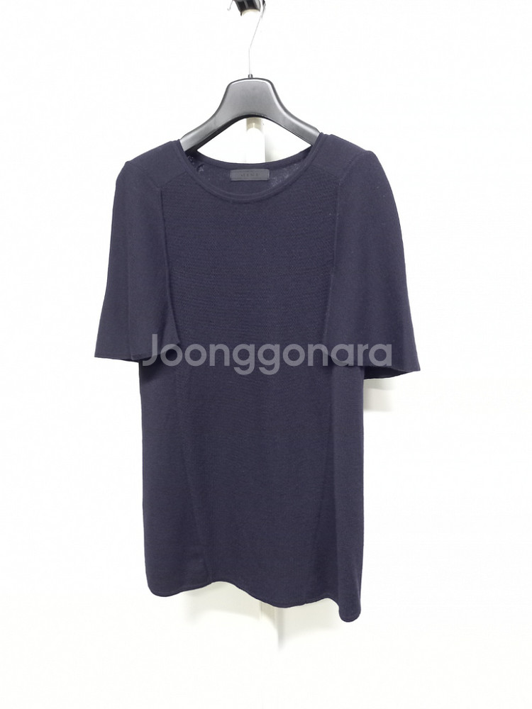 새 마인 MINE 네이비 케이프형 니트블라우스 F--2