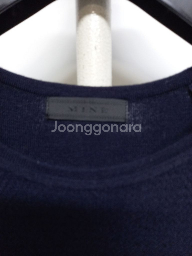 새 마인 MINE 네이비 케이프형 니트블라우스 F--6