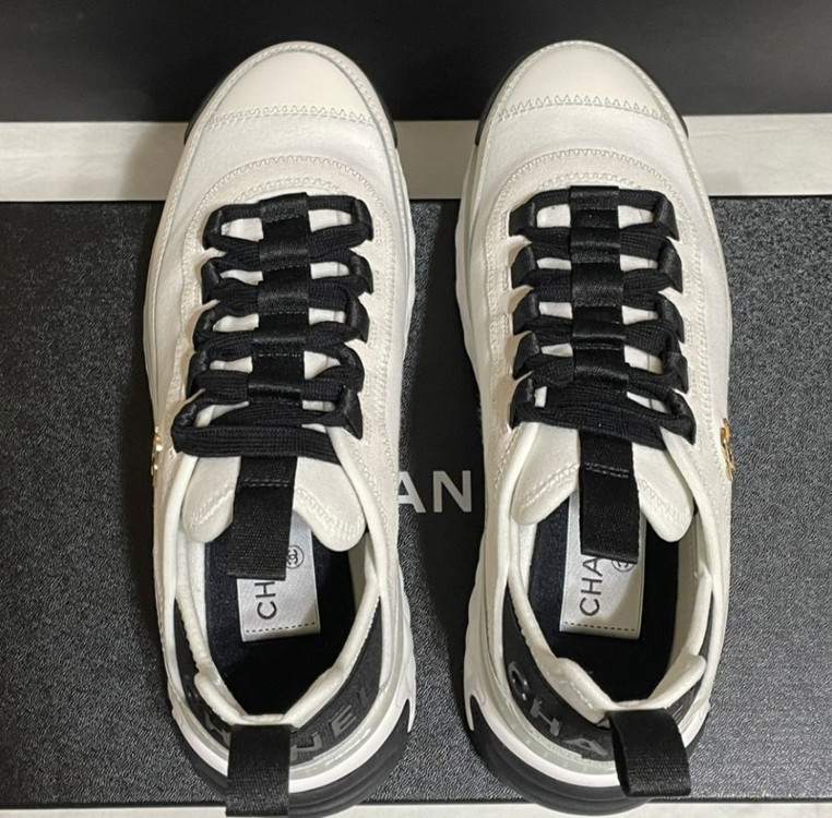 샤넬 믹스드 파이버 아이보리운동화(36.5:235mm)--2