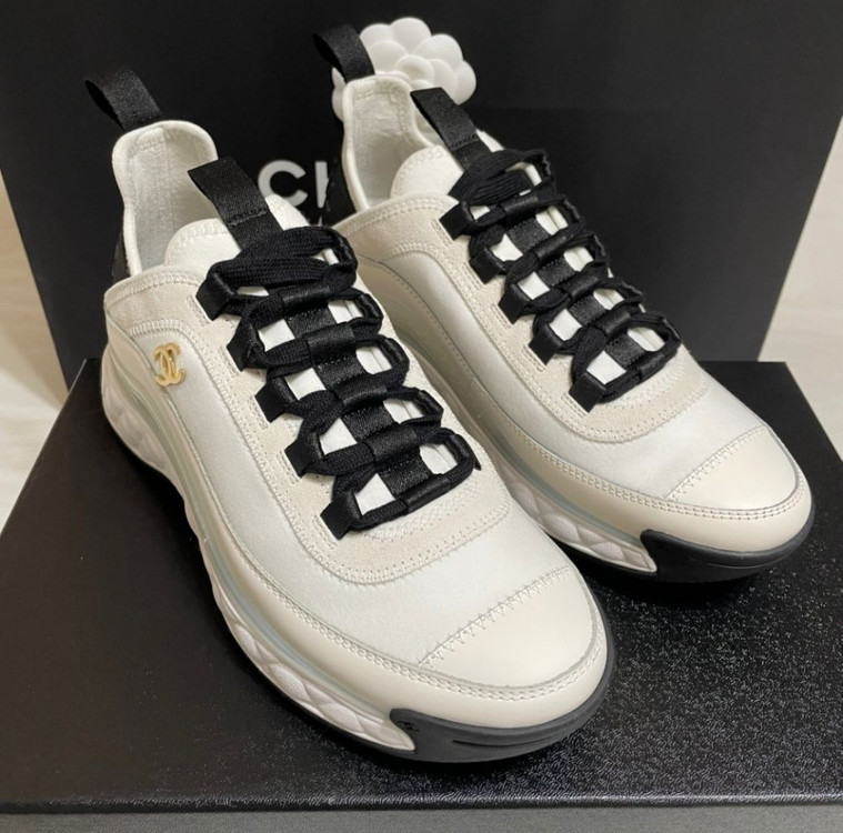 샤넬 믹스드 파이버 아이보리운동화(36.5:235mm)--1