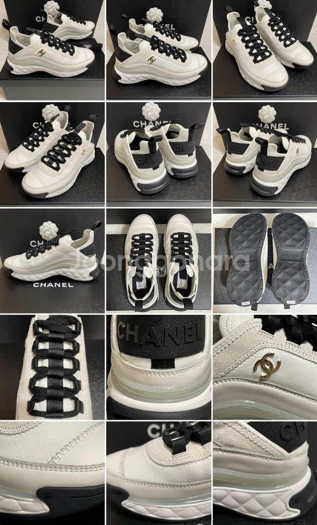 샤넬 믹스드 파이버 아이보리운동화(36.5:235mm)--7