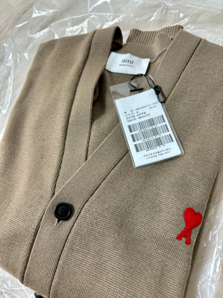 22SS 아미 스몰 하트 로고 울 가디건 토프 이미지