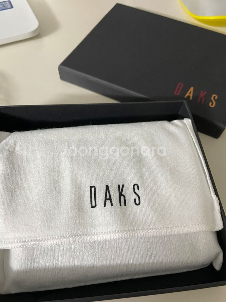 DAKS 로고배색 소가죽 카드지갑 새상품--6